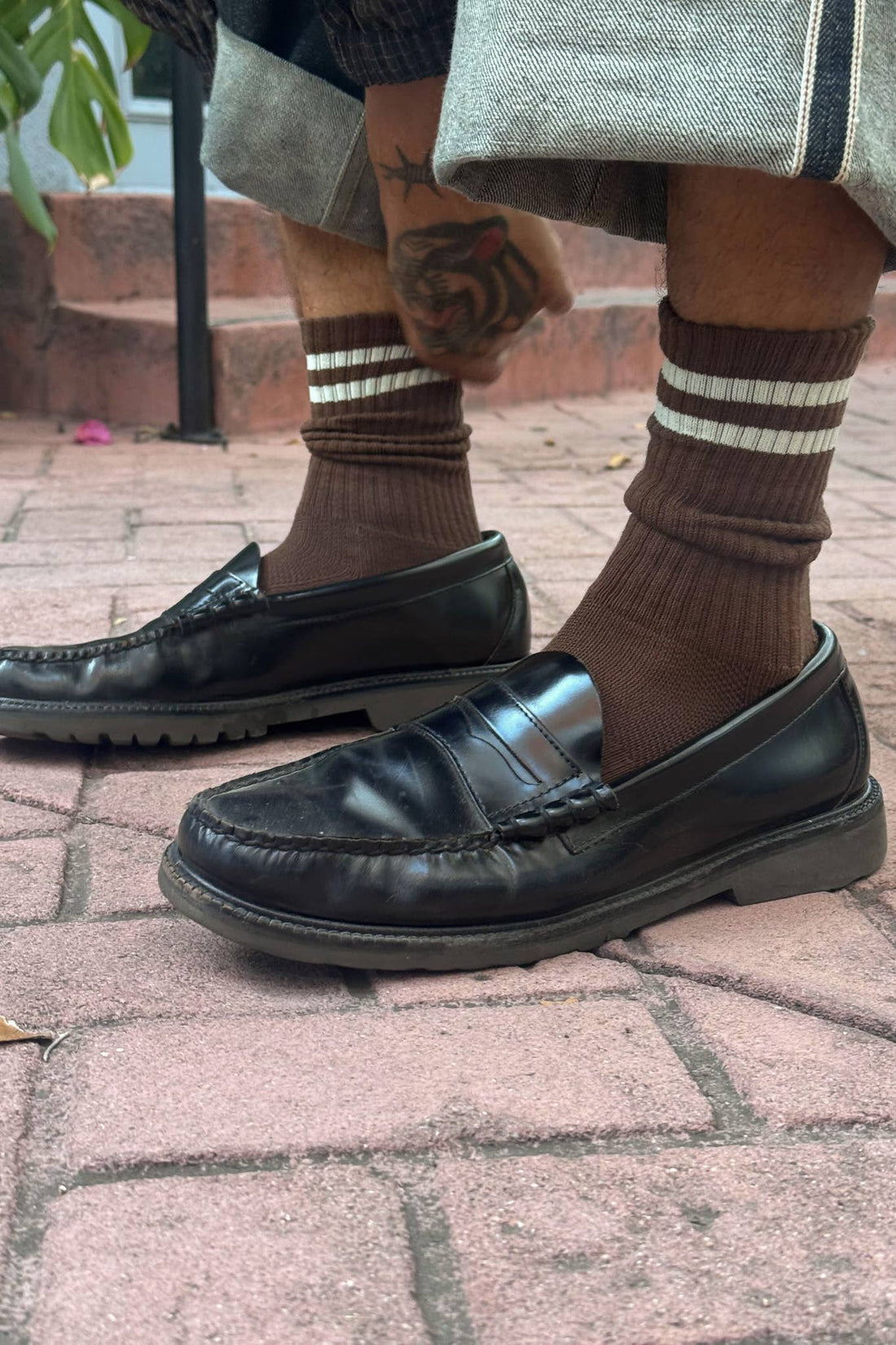 Extended Boyfriend Men's Socks - Wood