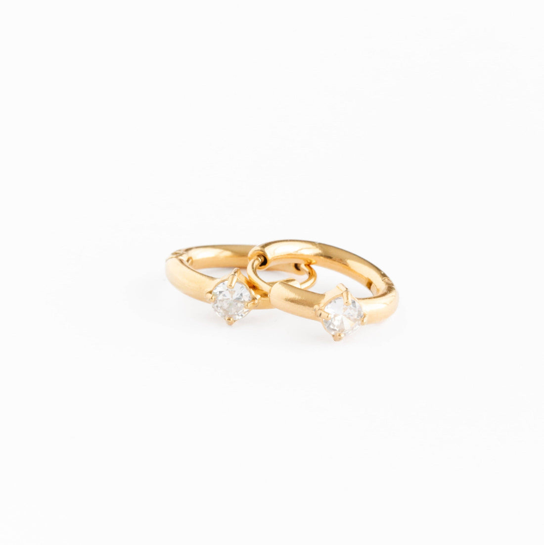 Pip Pop Post Hoops - Chunky Single Diamond