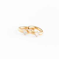 Pip Pop Post Hoops - Chunky Single Diamond