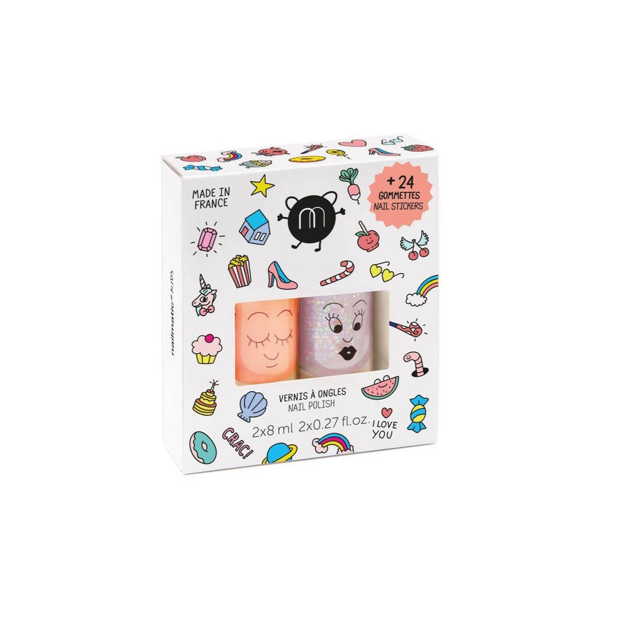 Nail Polish and Sticker Set - Crackle