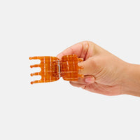 Midi Ursa Claw in Caramel Plaid