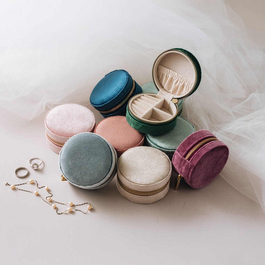 Velvet Jewelry Box Case