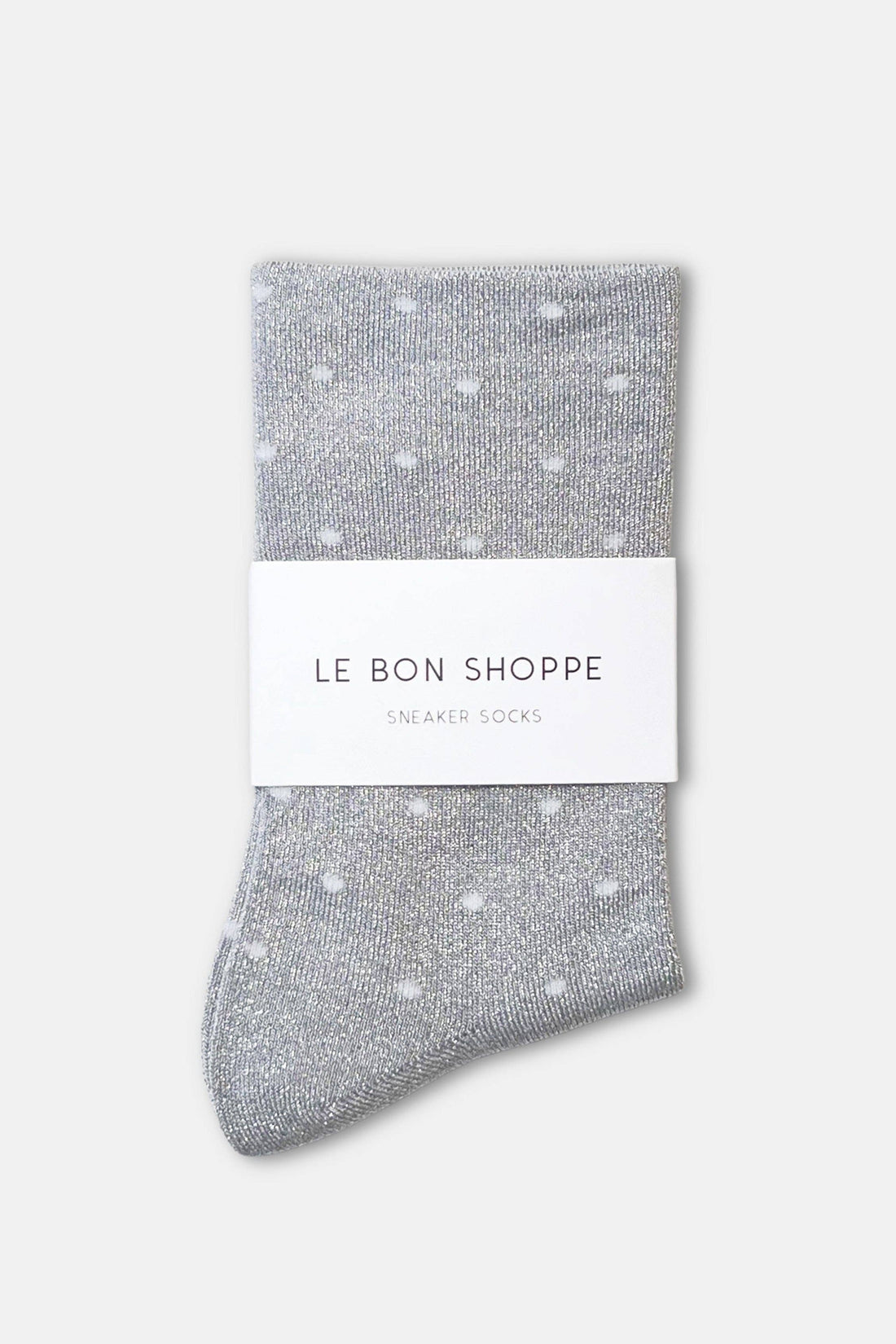 Sneaker Socks Polka Dot - Silver/White