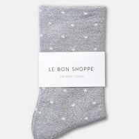 Sneaker Socks Polka Dot - Silver/White