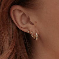 Iris Diamond Hoops