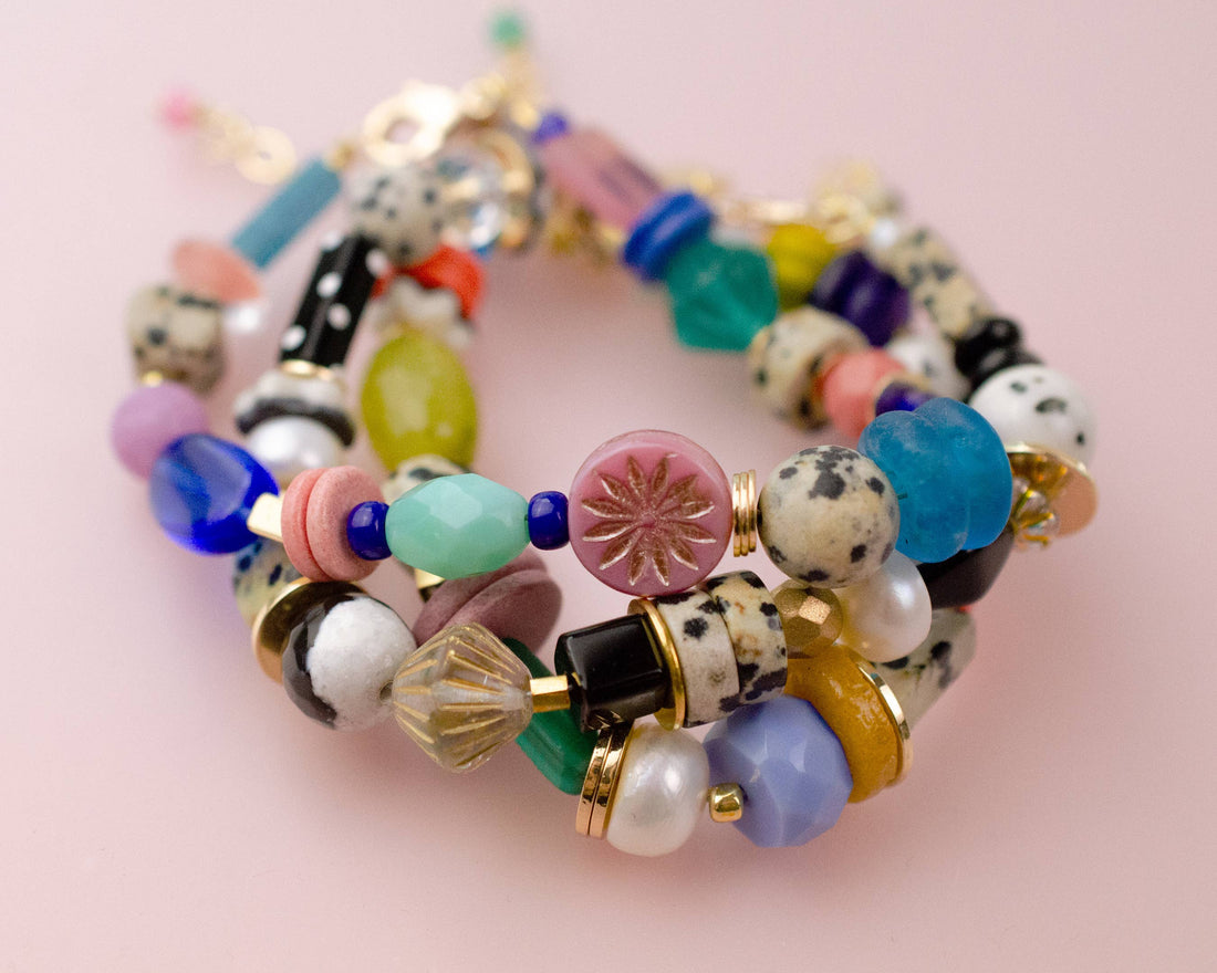 Colorful Handmade Beaded Bracelets - Bright