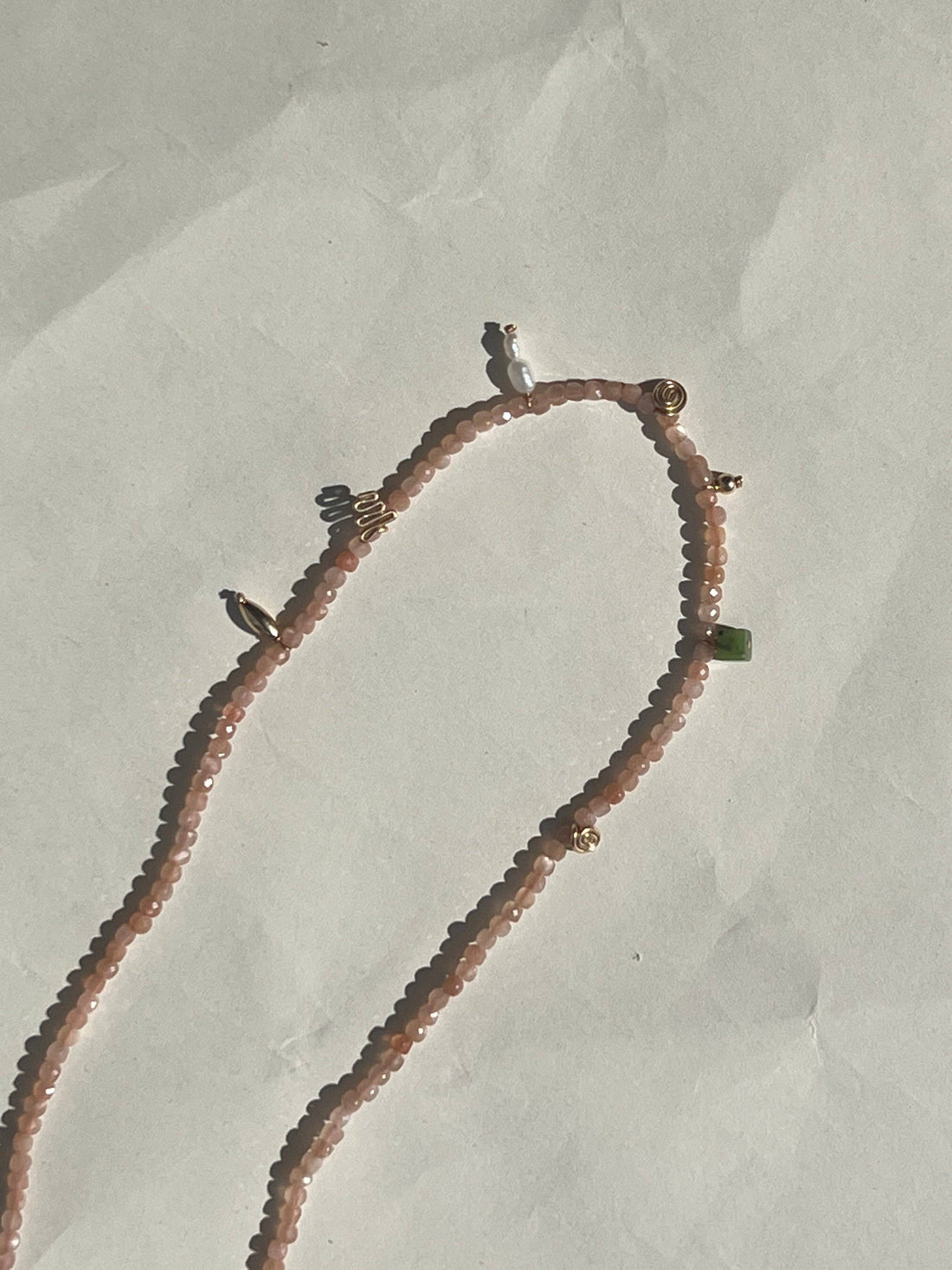 Peach Moonstone Medley Necklace