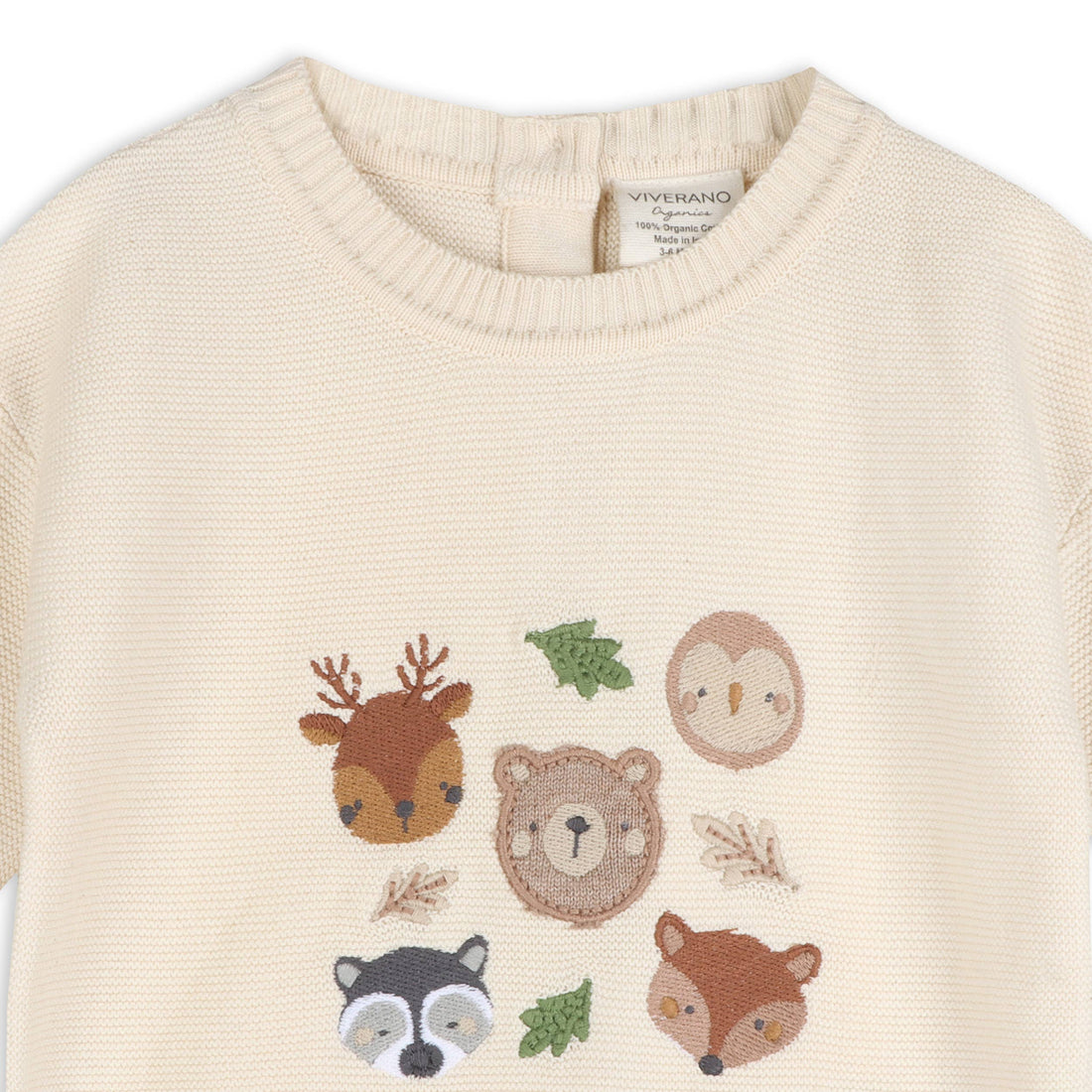 Woodland Animals Knit Baby Pullover