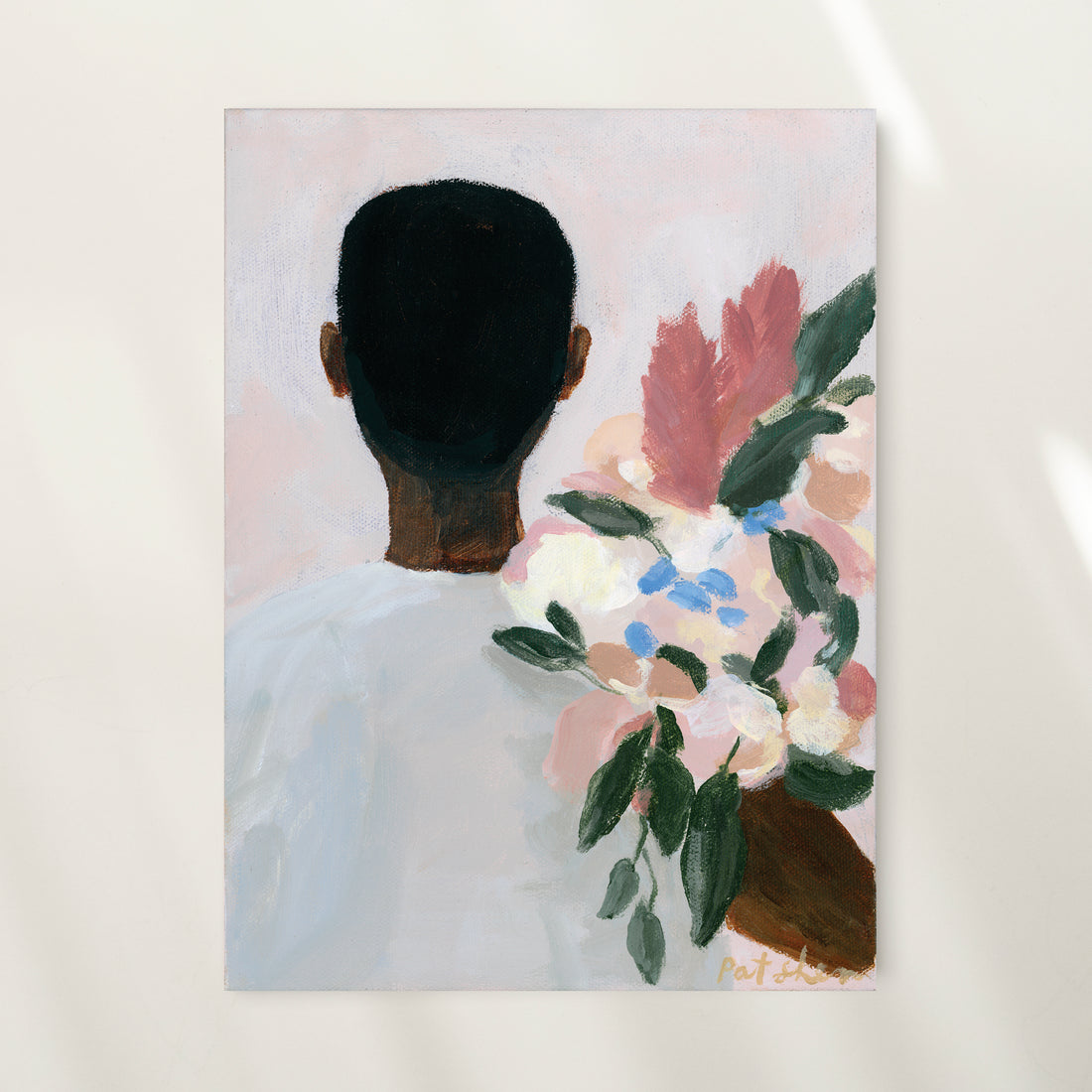 A Man And His Flowers Art Print