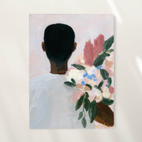 A Man And His Flowers Art Print