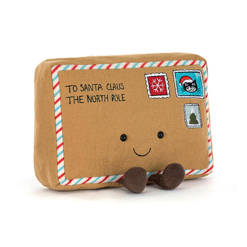 plush letter to santa toy shaped as an envelope by jellycat