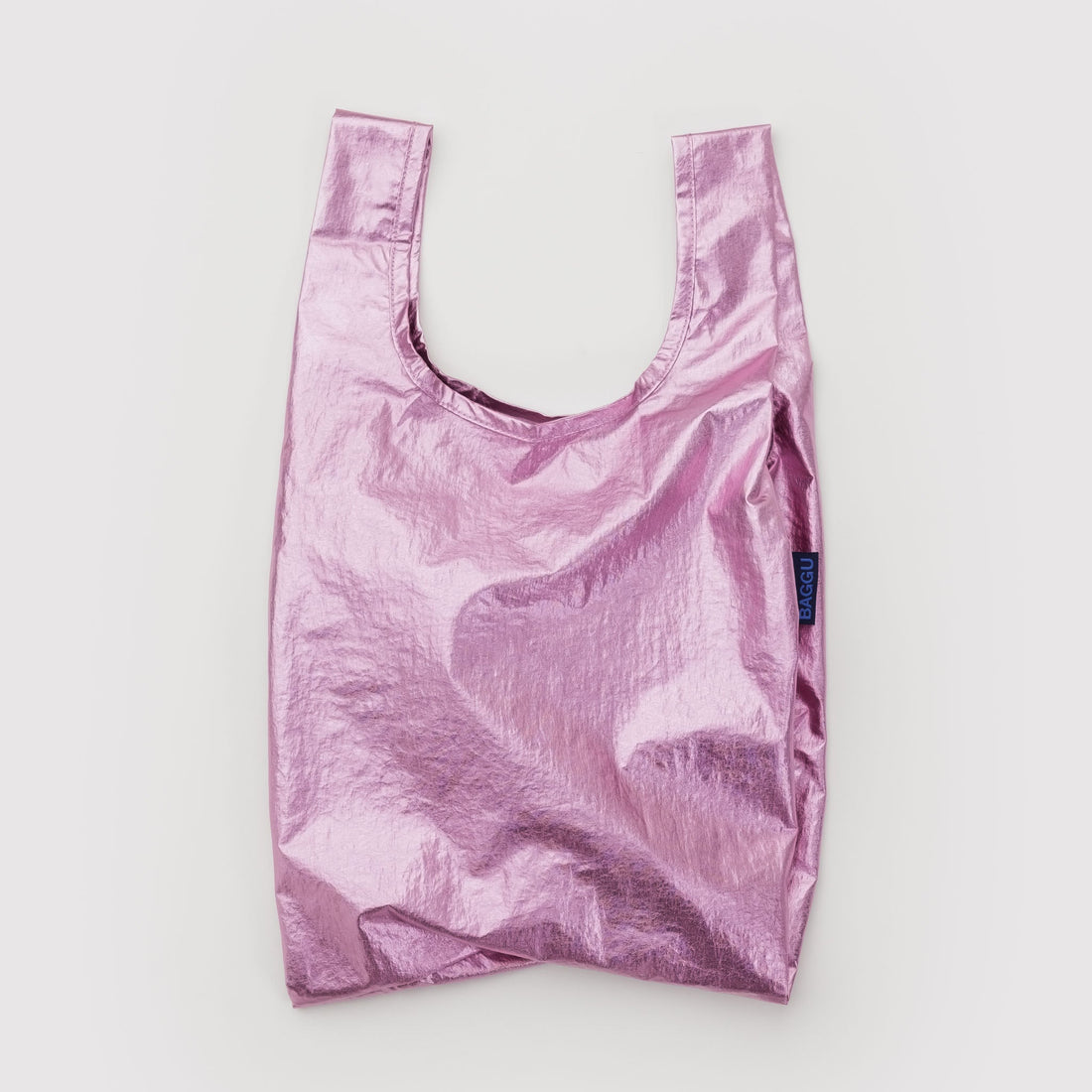 blush metallic reusable reflective bag 