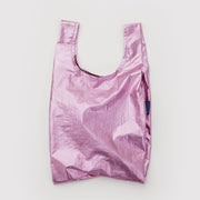 blush metallic reusable reflective bag 