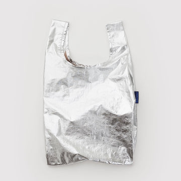 chrome reflective reusable bag by baggu
