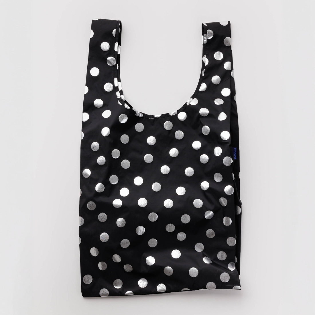 Big Baggu - Silver Metallic Polka Dot
