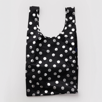 Big Baggu - Silver Metallic Polka Dot