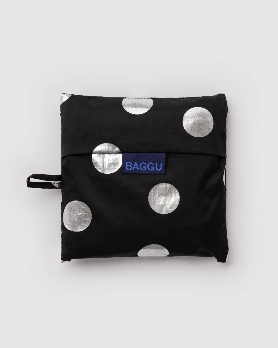 Big Baggu - Silver Metallic Polka Dot