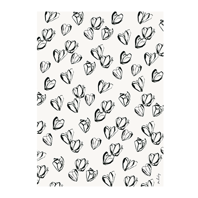 Black Magnolias Gift Wrap Roll