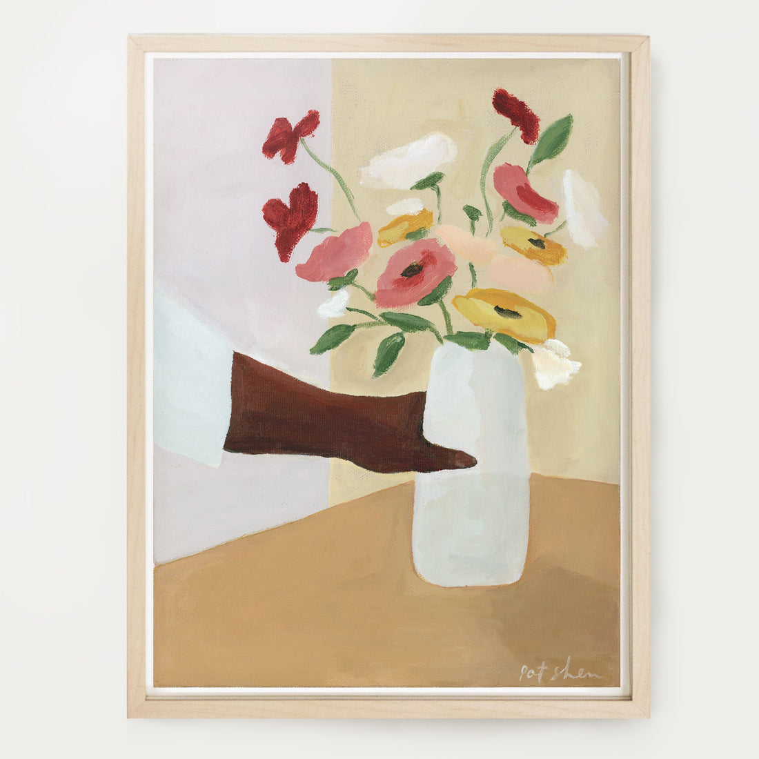 vase of flowers on the table black lives matter