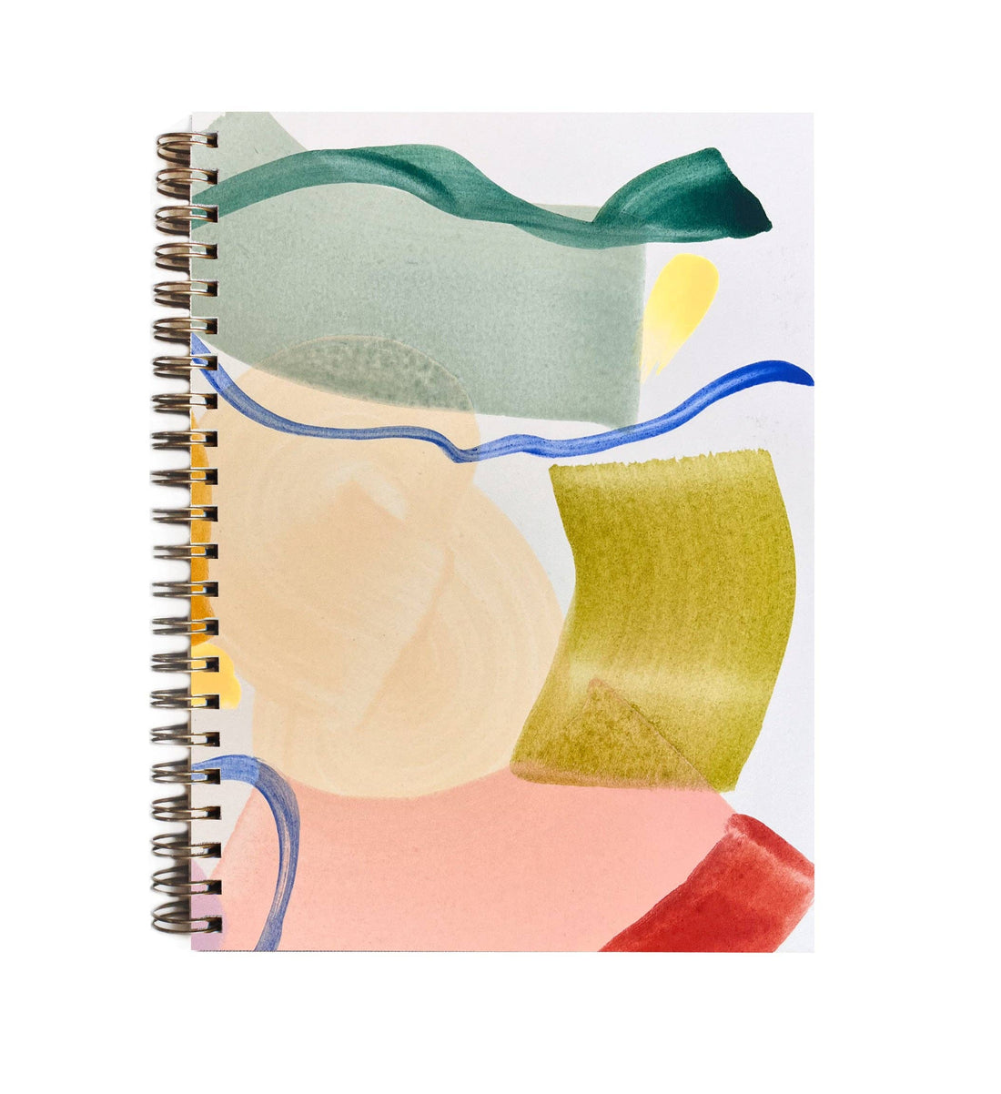 Notebook with abstract colorful hand painted design