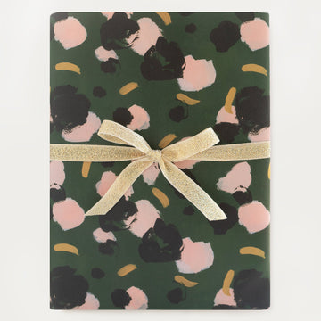 our heiday lush camelia gift wrap roll