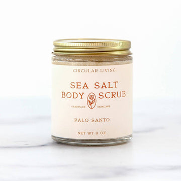 palo santo scented sea salt body scrub