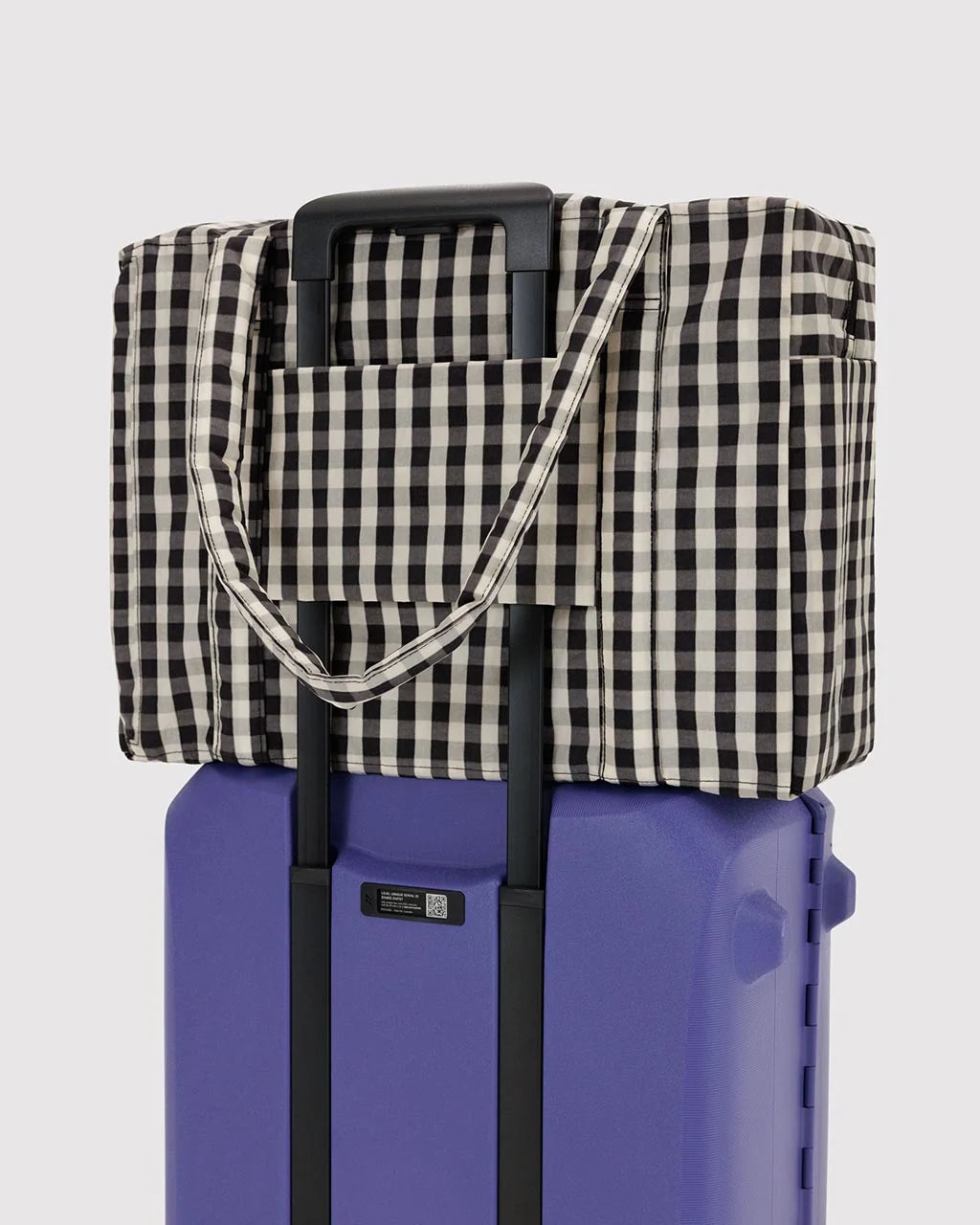 Cloud Carry-On Bag - Black and Cream Gingham