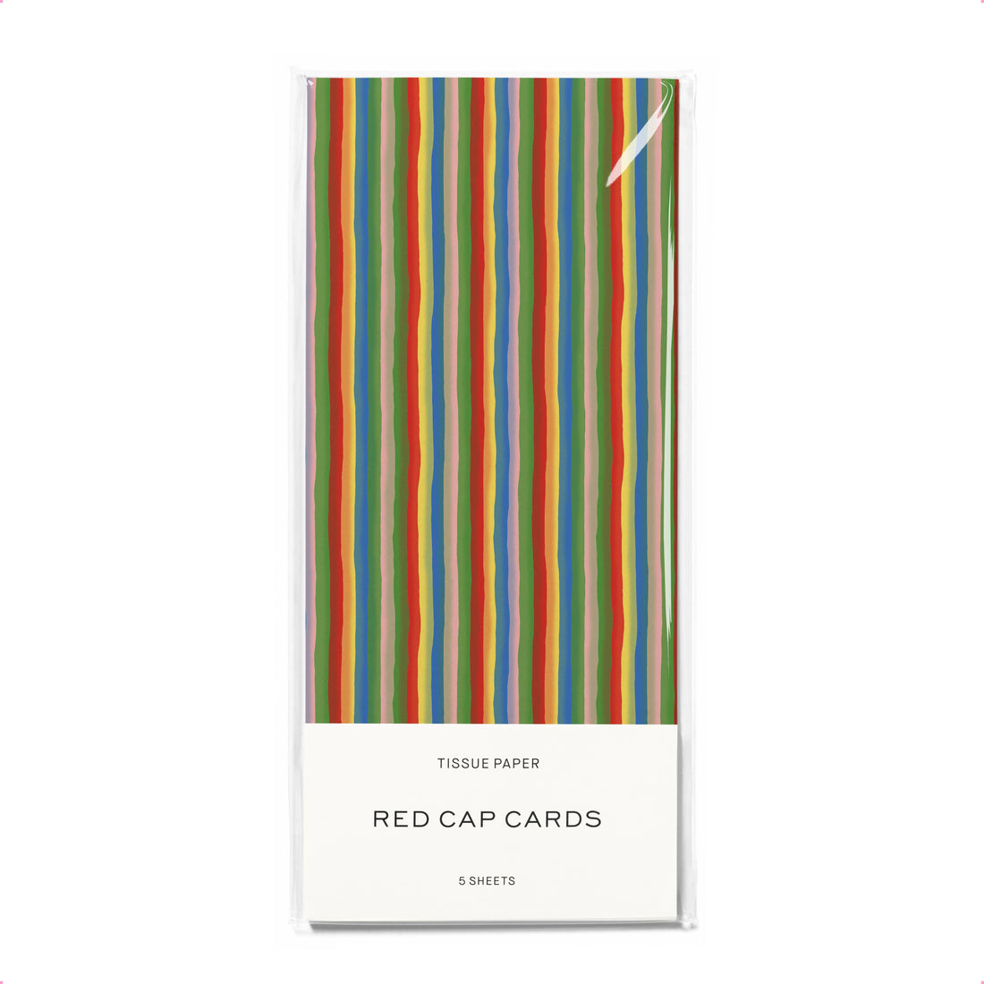 color striped tissue paper