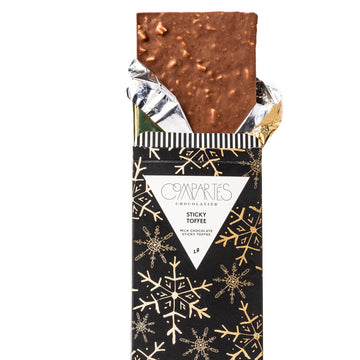 sticky toffee flavored chocolate bar