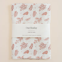 holiday linen tea towels our heidaycrimson foliage