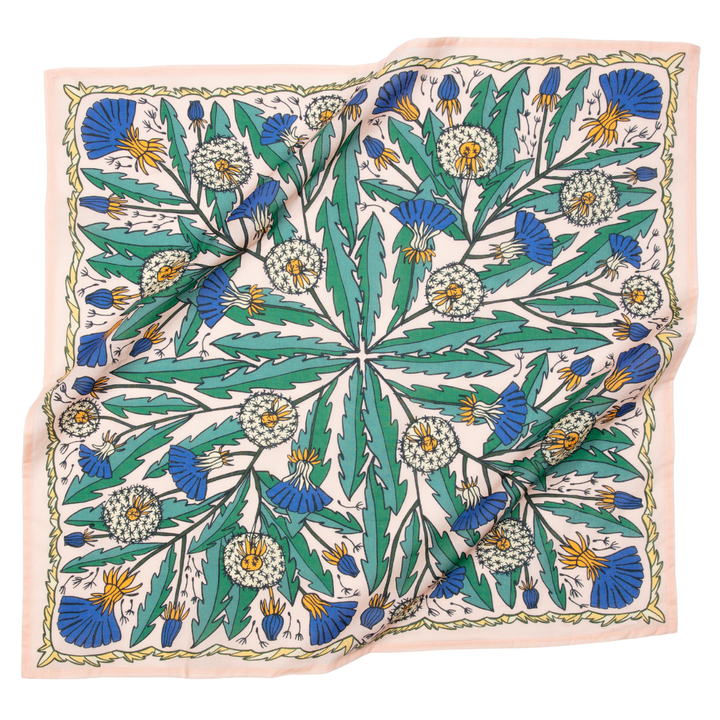dandelion patterned cotton bandana 