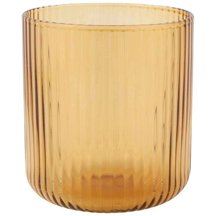 fluted glass in amber color