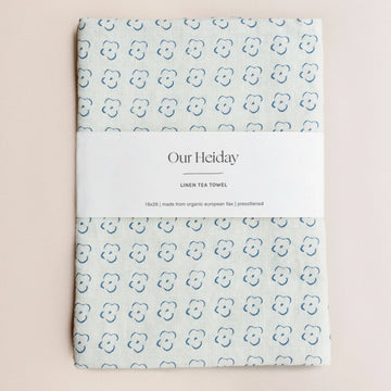 Our Heiday Linen Tea Towel in Elise print