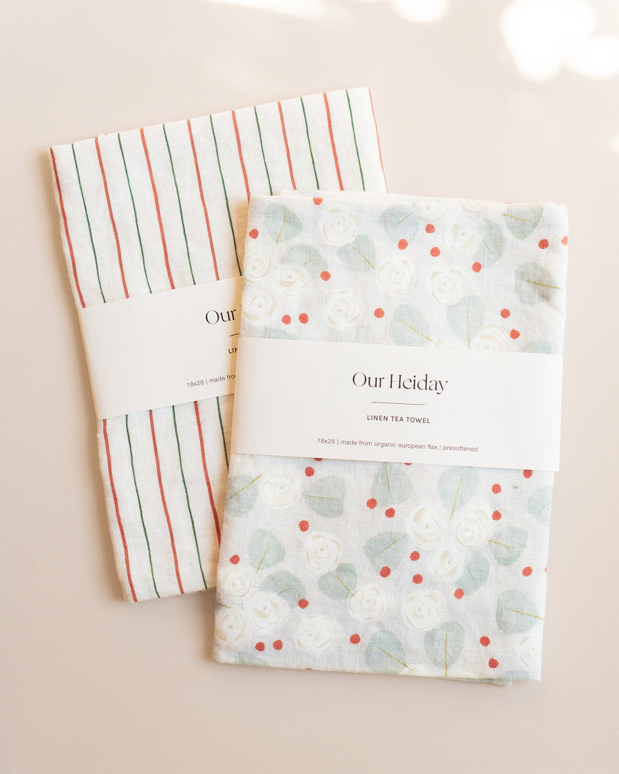 Holiday Linen Tea Towel - Eucalyptus