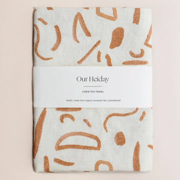 Our Heiday Linen Tea Towel in Everly Print