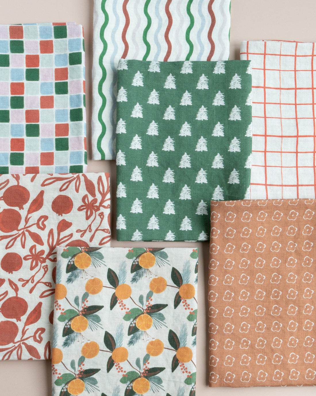 Linen Tea Towel - Evergreen Spruce