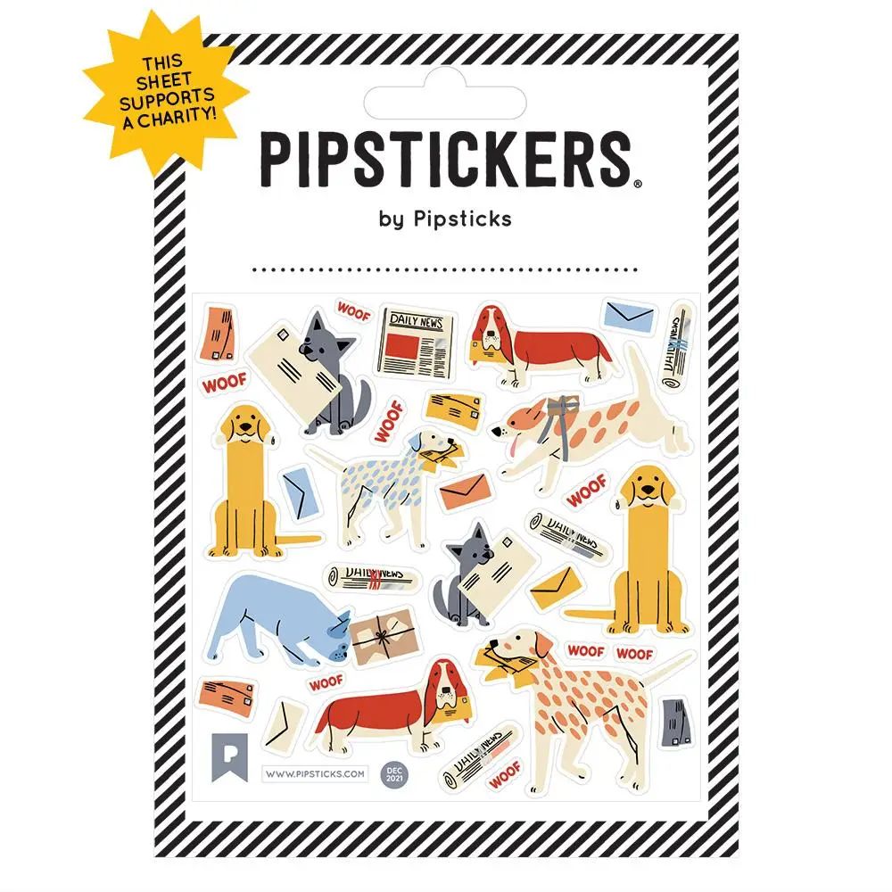 dog themed stickers sheet