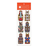 Pack of six magnetic bookmarks with geometric patterns frank lloyd wright