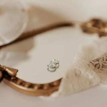 turquoise silver small hoops 