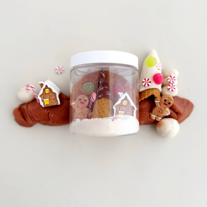 gingerbread themed kiddough play dough kit 