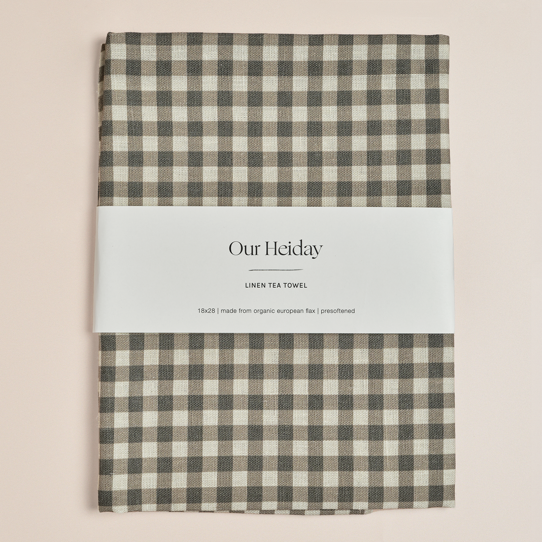 Gingham Espresso - Linen Tea Towel