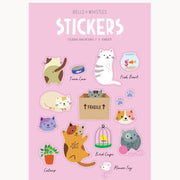 clear stickers in the theme of cats