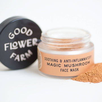 Magic mushroom clay fask maks for soothing and anti-inflammatory