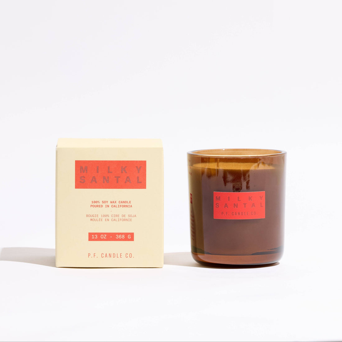 milky santal scented candle p.f. candle co.