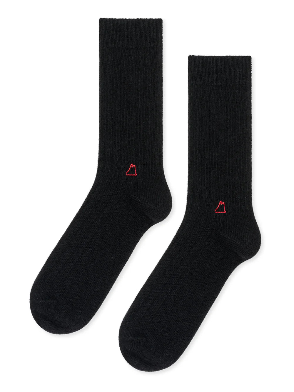 black cashmere crew sock for men