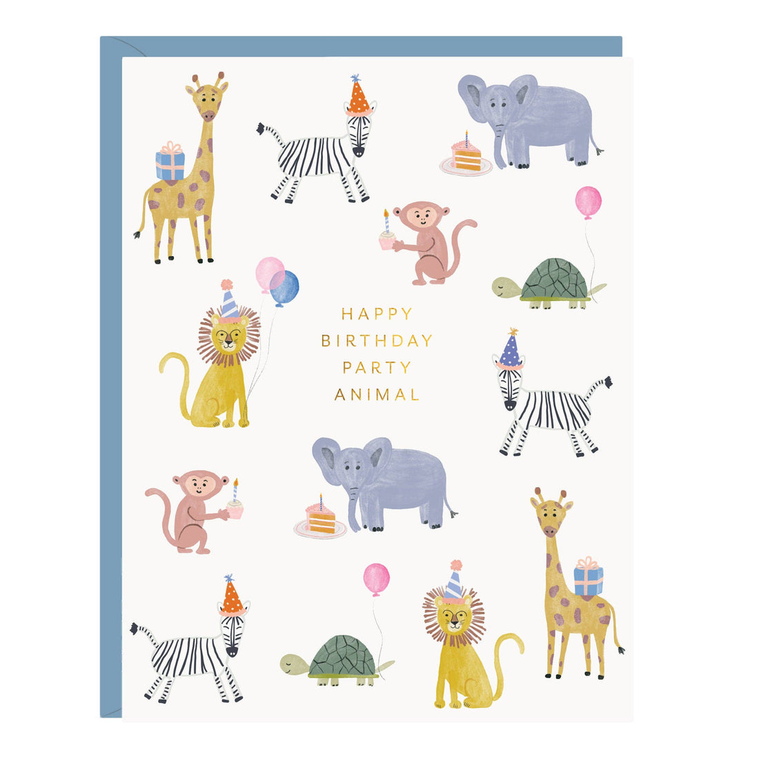 birthday card with animals 