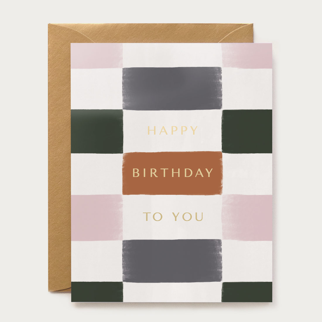 Happy Birthday To You Checkered Card