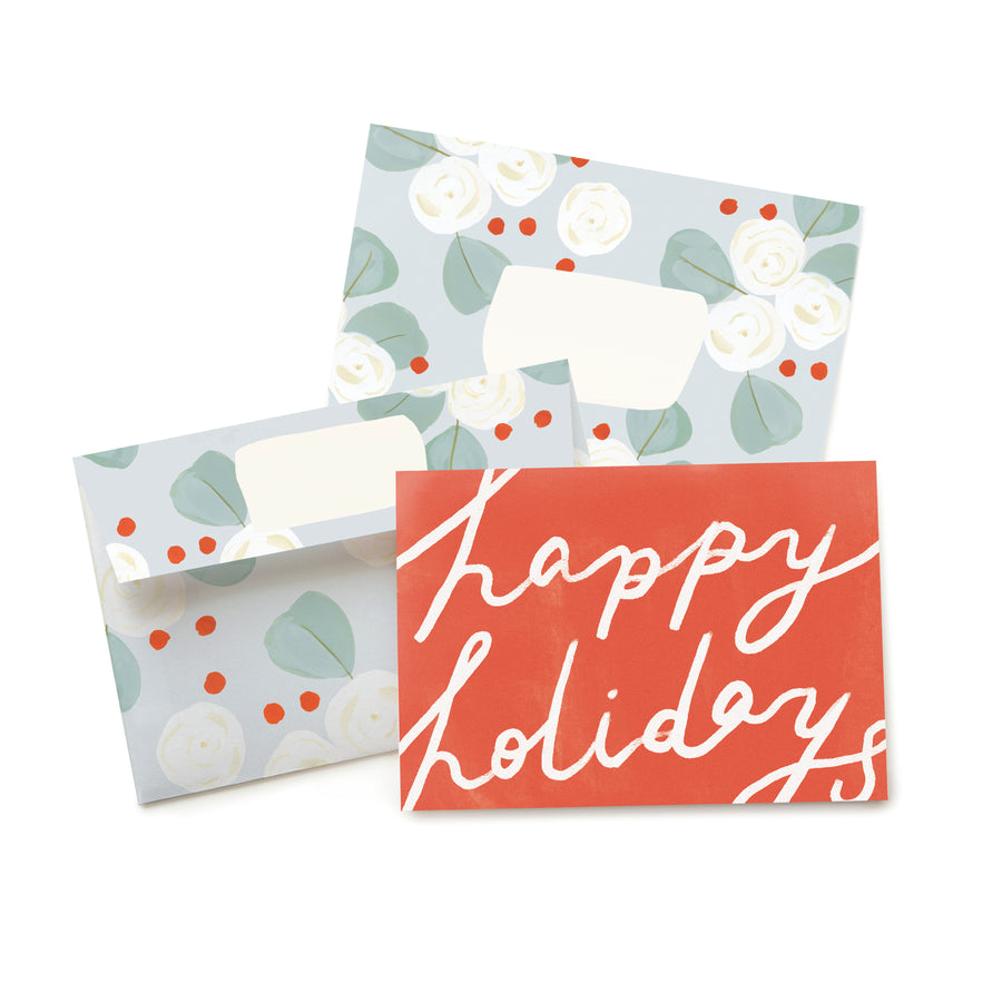 Happy Holidays Eucalyptus Card