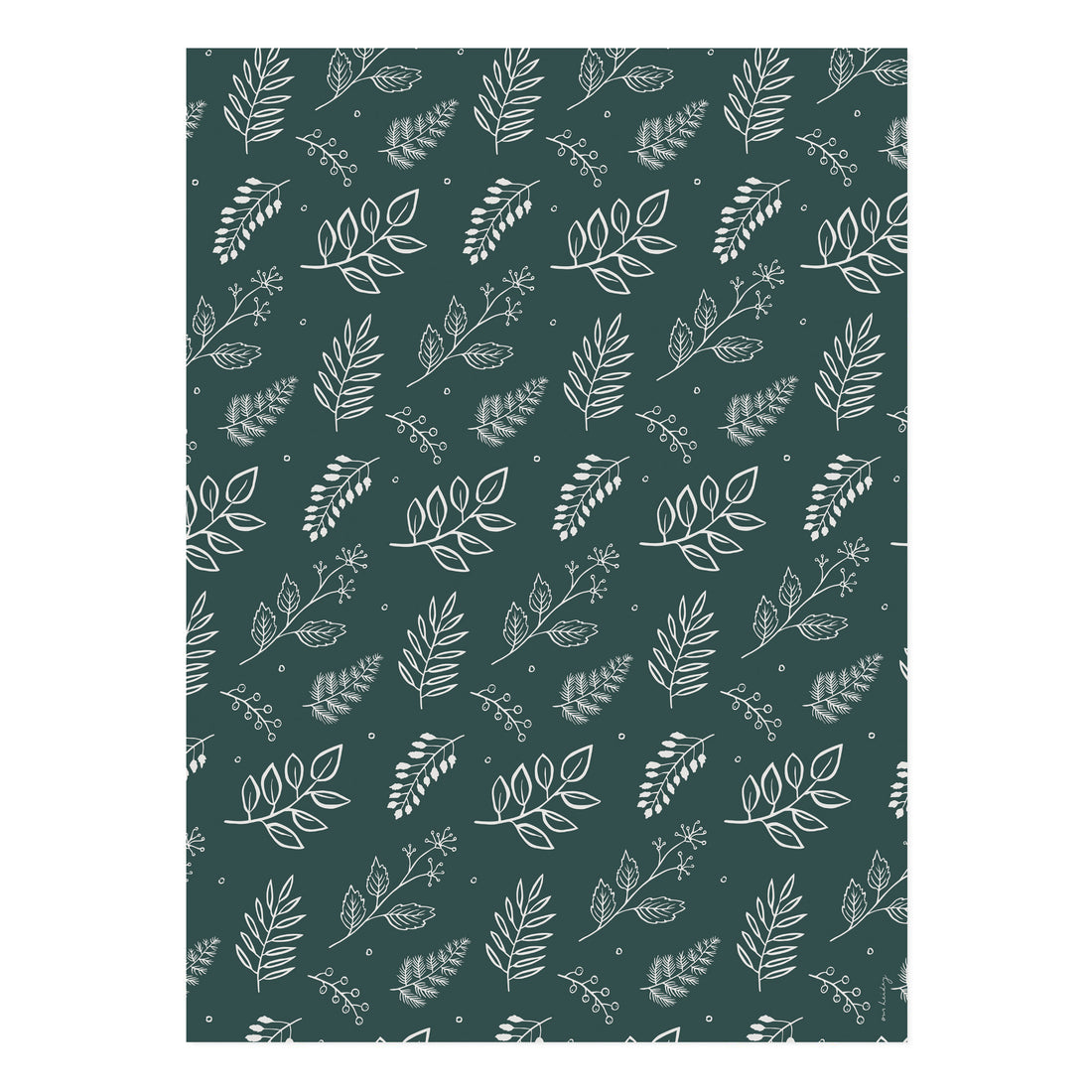 Forest Foliage Gift Wrap Roll