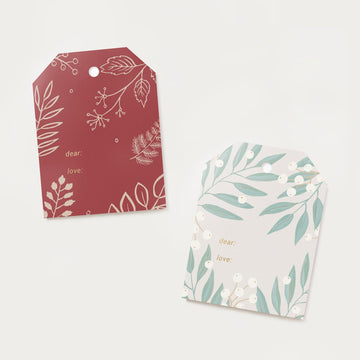 Holiday Foliage Gift Tag Set